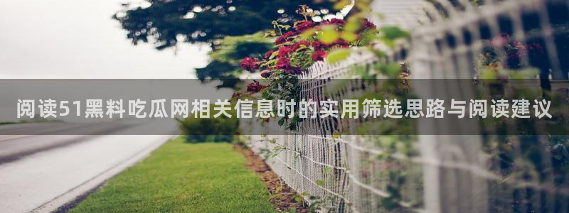 51吃瓜最新网址：阅读51黑料吃瓜网相关信息时的实用筛选思路与阅读建议