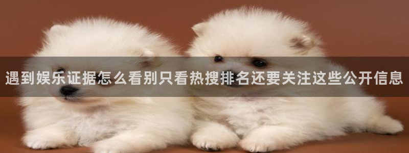 吃瓜爆料黑料:遇到娱乐证据怎么看别只看热搜排名还要关注这些公开信息